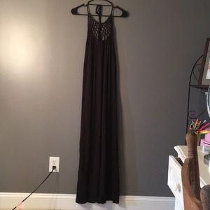 Rip Curl black/ open back maxi dress.